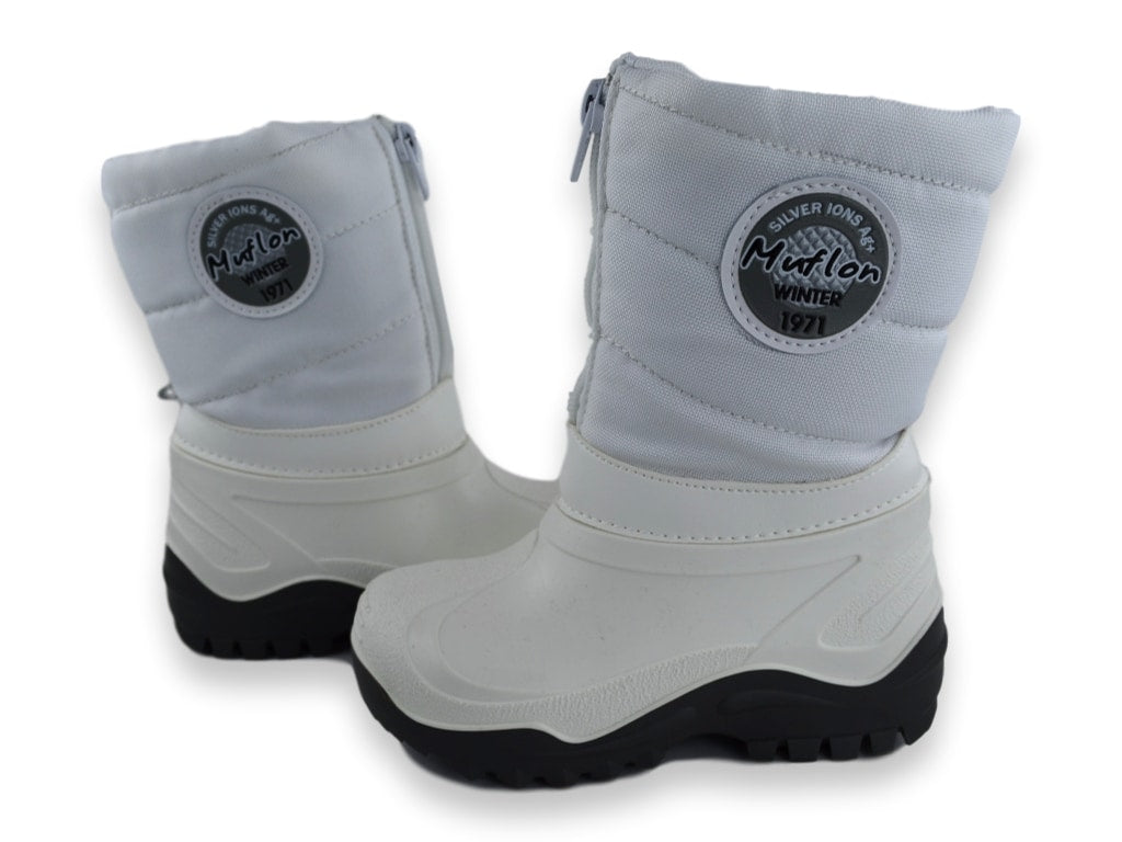Snow Boots for Toddlers & Little Kids (White)